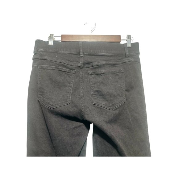 SPANX Shape Flare Jeans Women Medium Petite Black High Rise Wide Leg Classic - Picture 9 of 12